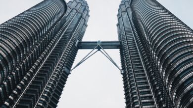 Petronas Towers view from the bottom